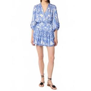 NEW POUPETTE ST BARTH colleen mini dress in blue himba